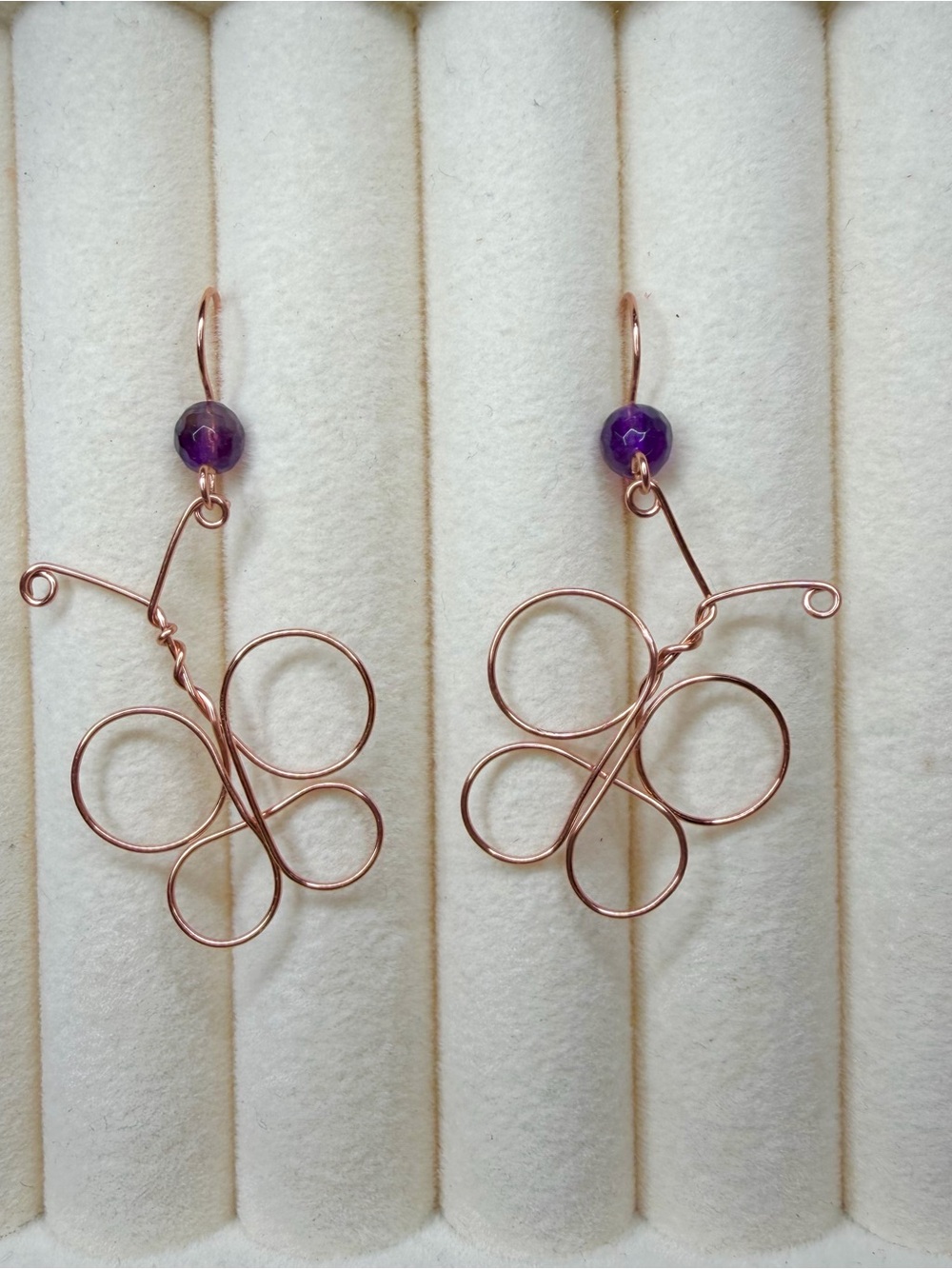 Copper Butterfly Earrings